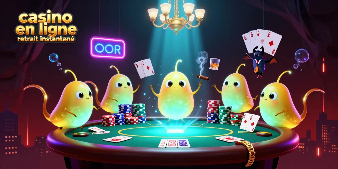Jouez à casino en ligne retrait instantané avec des vers luminescents éclairant un casino sous-marin.