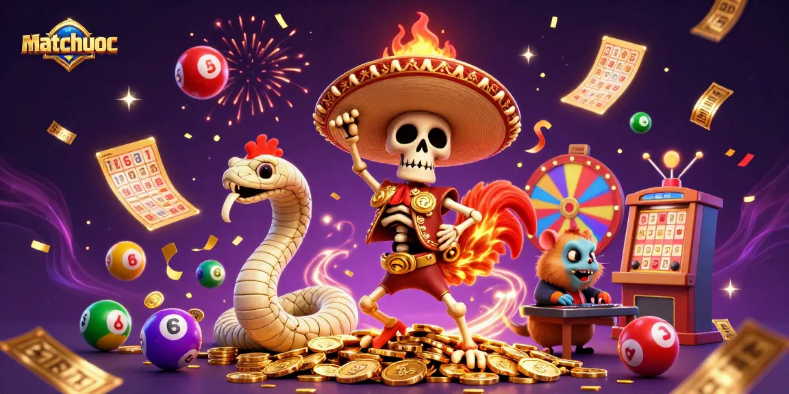 Revel in the excitement of matchuoc as a skeleton mariachi rooster dances amid golden coins.