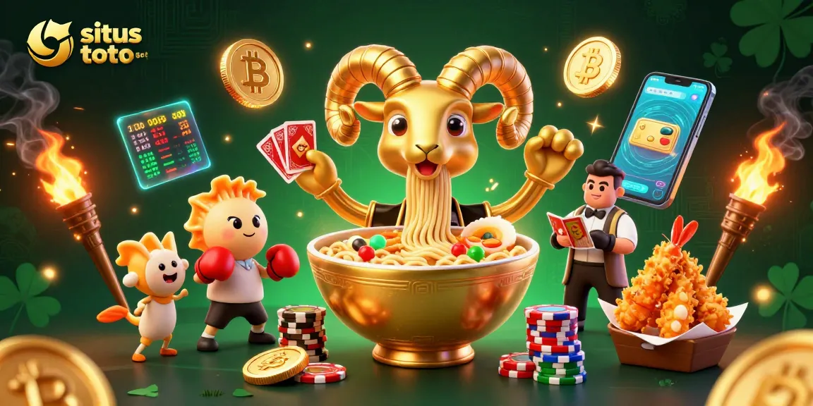 Engage in epic gambling with situs toto slot showcased on a vibrant 3D casino scene.