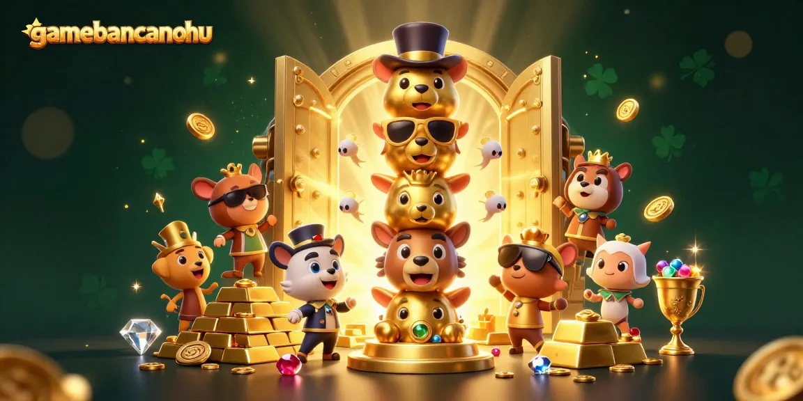 Experience the thrill of gamebancanohu in this colorful 3D casino scene bursting with treasures!