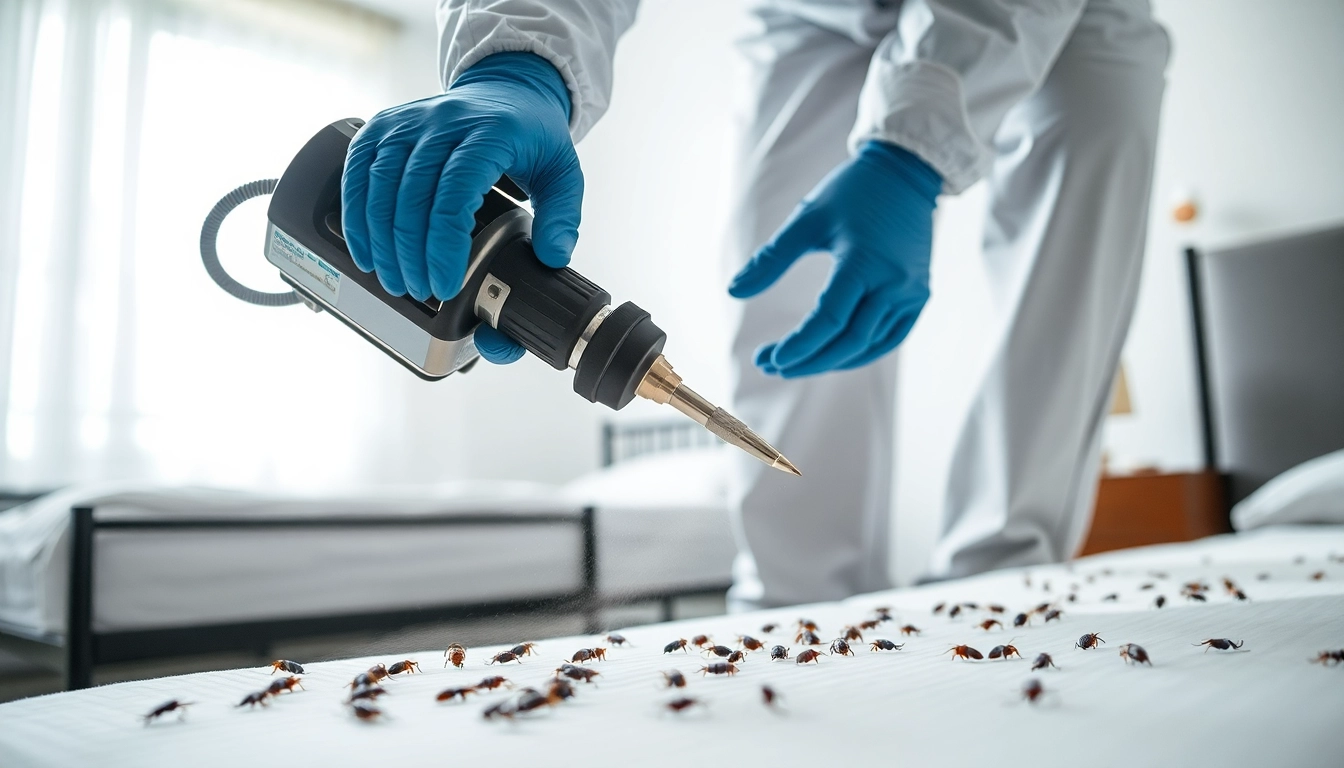 Implementing effective bed bug control through professional extermination techniques.
