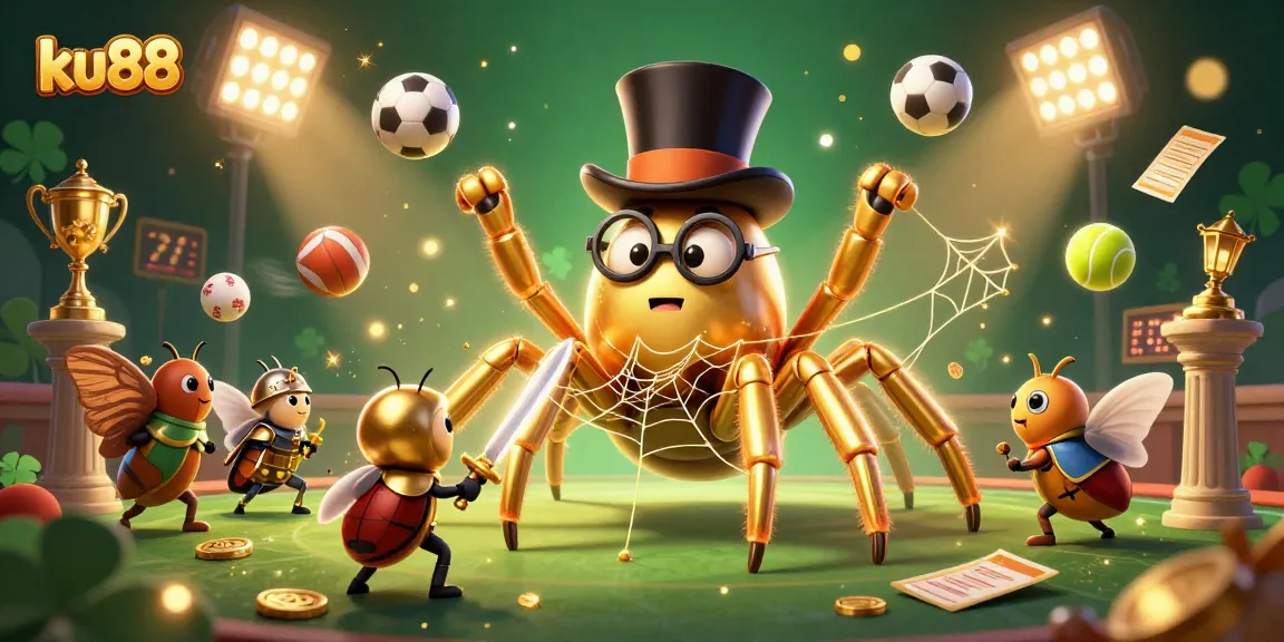 Experience thrilling moments at ku88 with a golden tarantula and a brave beetle knight.