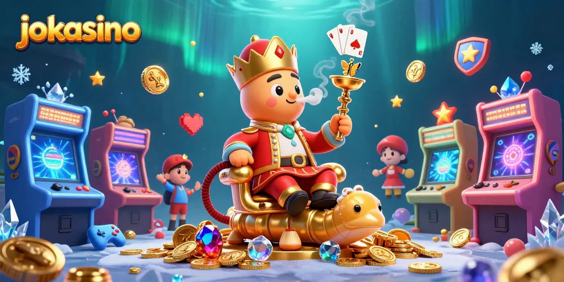 Experience winning at jokacasino amid a vibrant 3D casino game scene full of excitement.