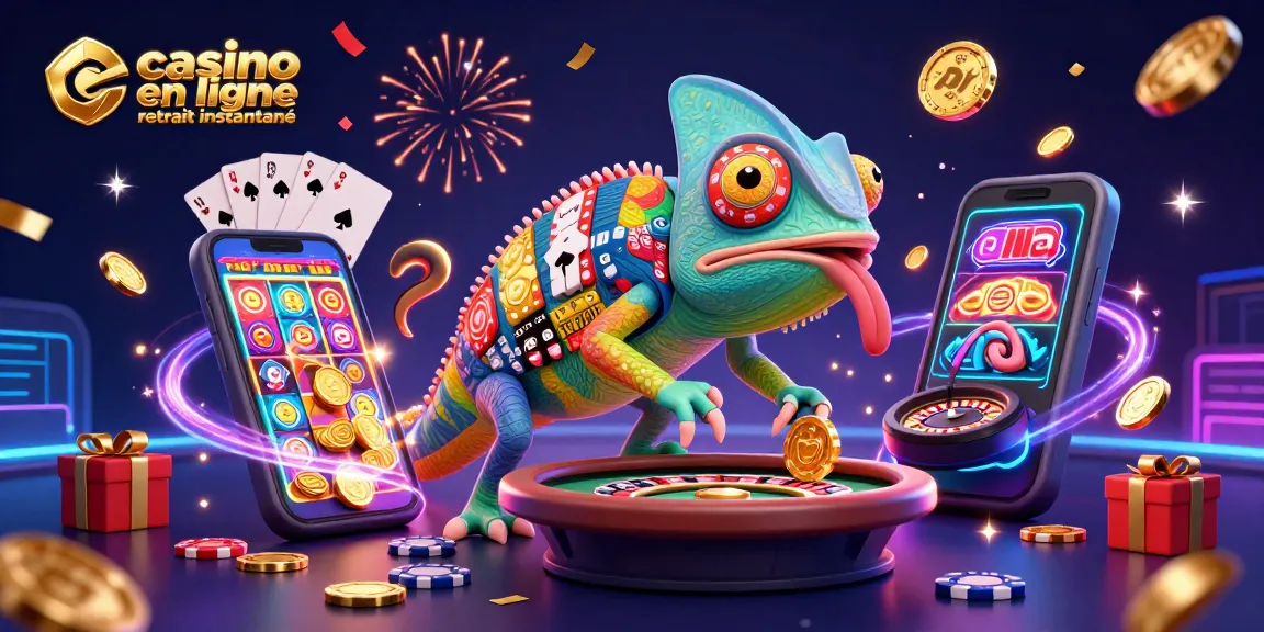 Découvrez le casino en ligne retrait instantané, où un caméléon animateur attire l'or et l'excitation.
