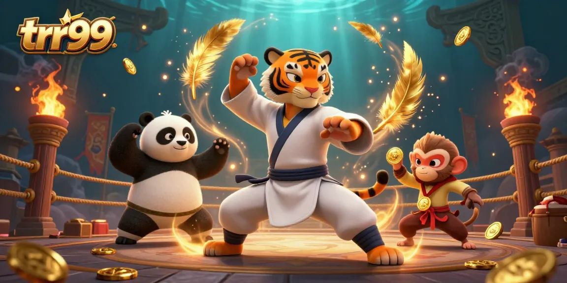 Engage with trr99 and win big as a kung fu master trains in a vibrant casino arena.