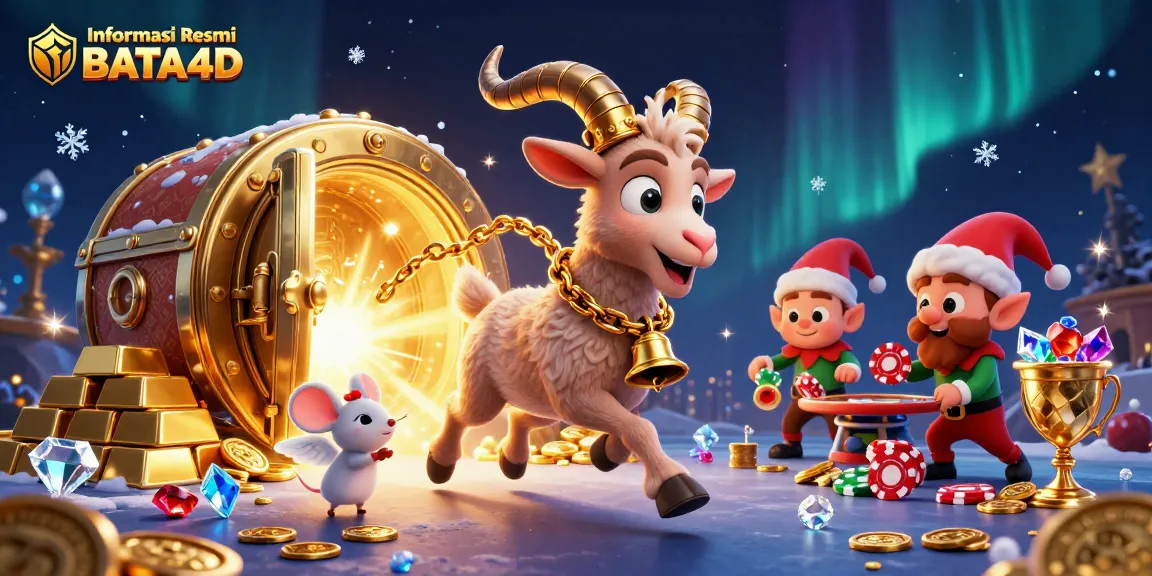 Experience the thrilling world of Informasi Resmi BATA4D with animated characters in a vibrant casino scene.