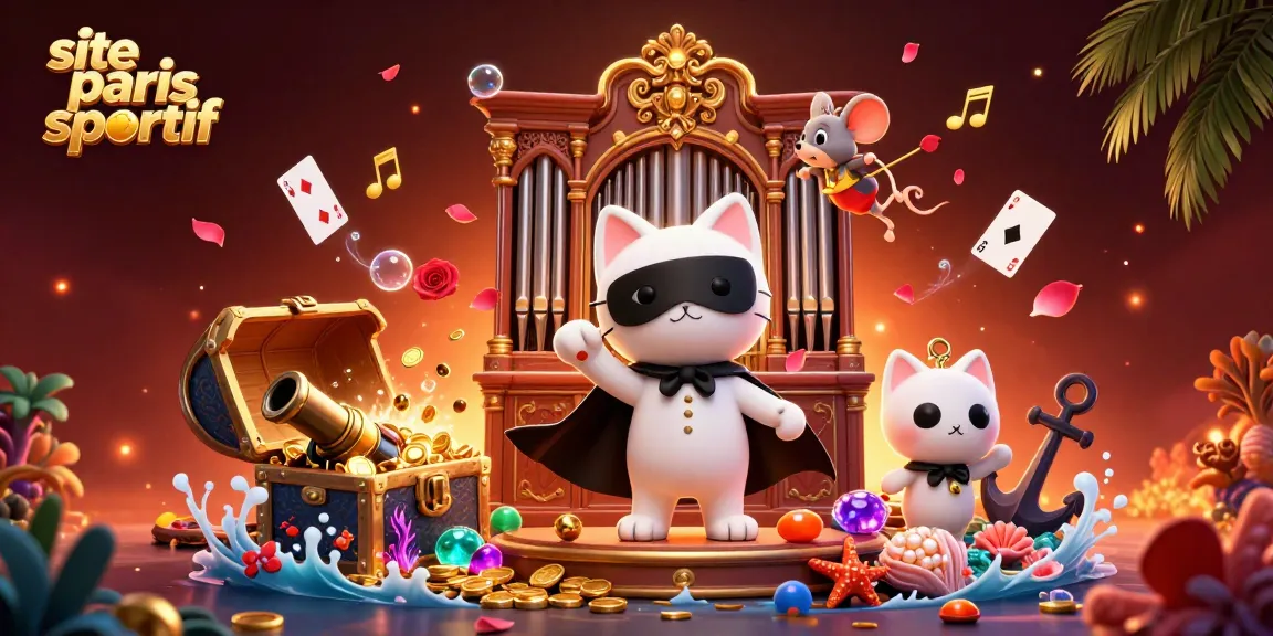Site paris sportif: Événement de paris sportif animé avec un chat fantôme au casino.