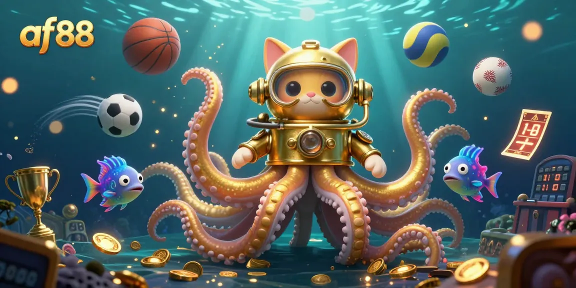 Experience the thrill of gaming at af88 with a vibrant underwater scene packed with action.