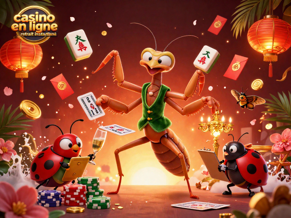 Jouez sur un casino en ligne retrait instantané avec une ambiance festive et des personnages animés.