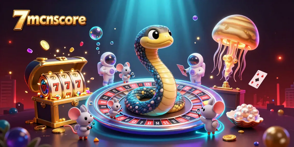 Engage in vibrant betting excitement at 7mcnscore with animated cosmic casino characters.