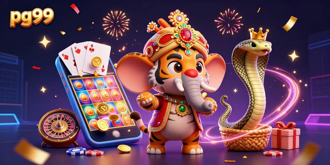 Experience thrilling slots at pg99, featuring vibrant visuals with a maharaja and elephant.