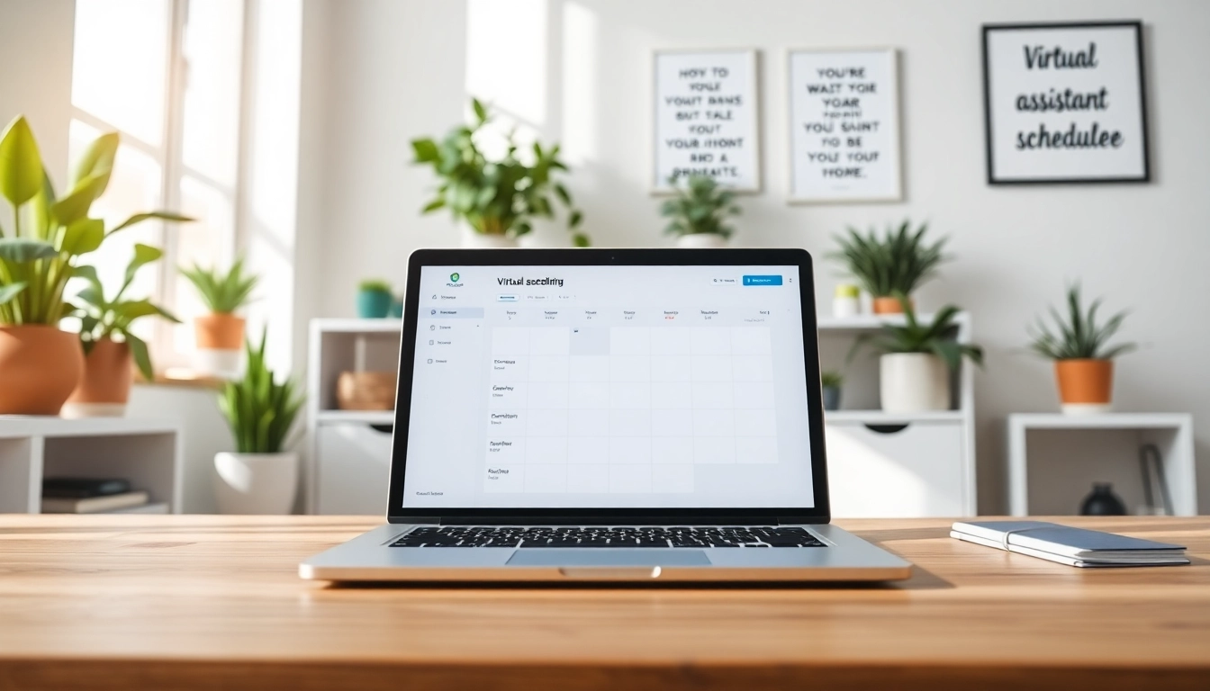 Optimize your time with a streamlined virtual assistant scheduling tool interface.
