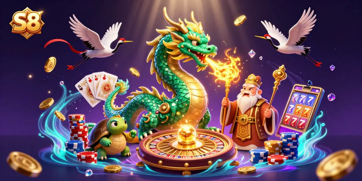 S8 players spin the roulette wheel and collect coins in a dynamic casino scene.