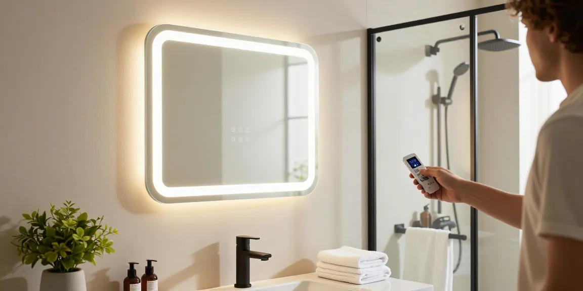 Aplica baie modernă cu iluminat LED ajustabil, perfectă pentru un spațiu elegant.