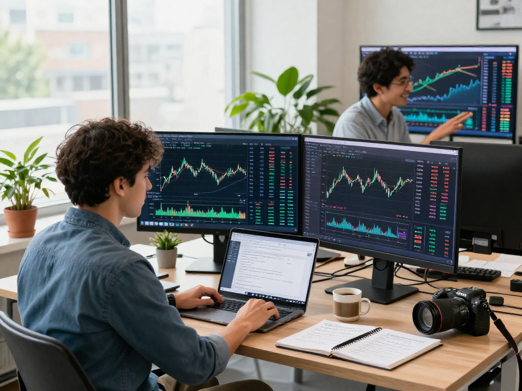 Japan stock fundamental data API analyzed by a developer in a modern workspace with real-time market data.