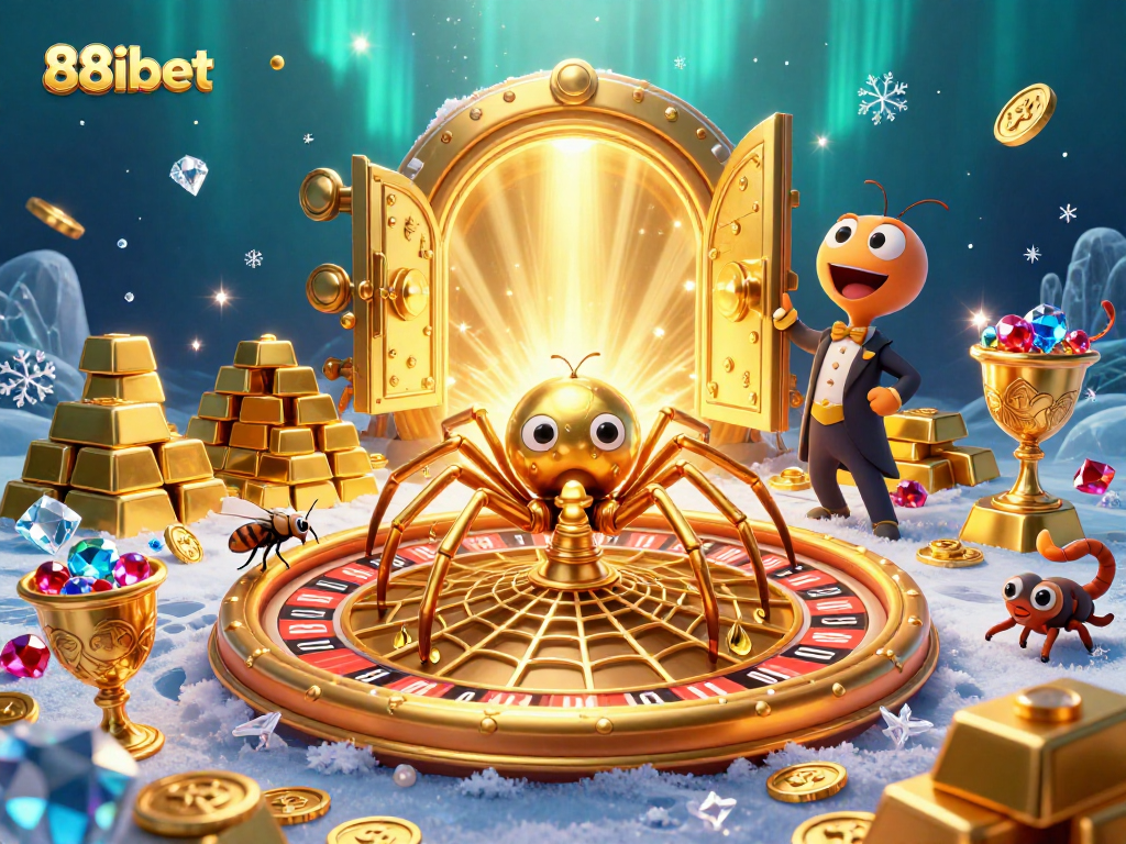 Engage with thrilling bets at 88ibet featuring a spider-themed roulette scene.