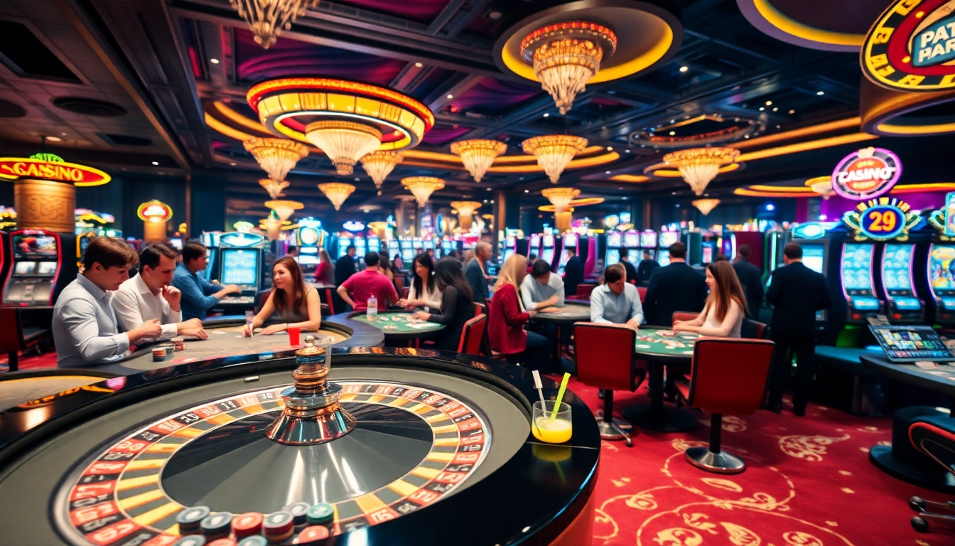 Galicuan bermain di meja roulette di kasino sibuk, dikelilingi oleh pemain dan suasana meriah.