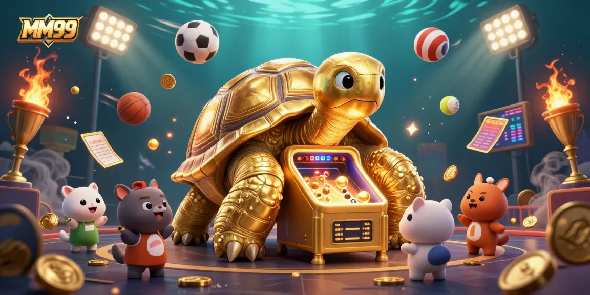 Experience thrilling gameplay at MM99 with the dynamic golden tortoise and exciting sports elements.