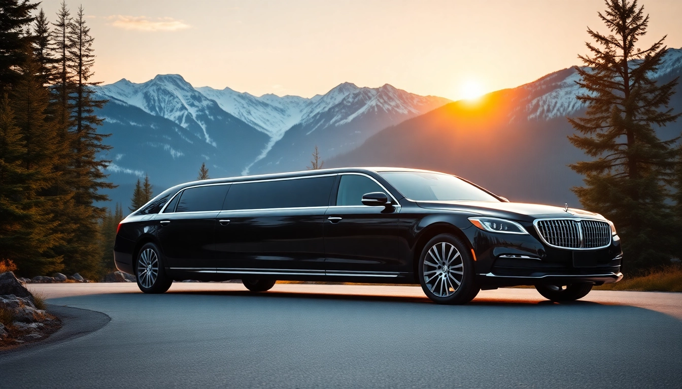 Experience vancouver to whistler limo with a luxurious limousine amidst breathtaking mountain scenery.