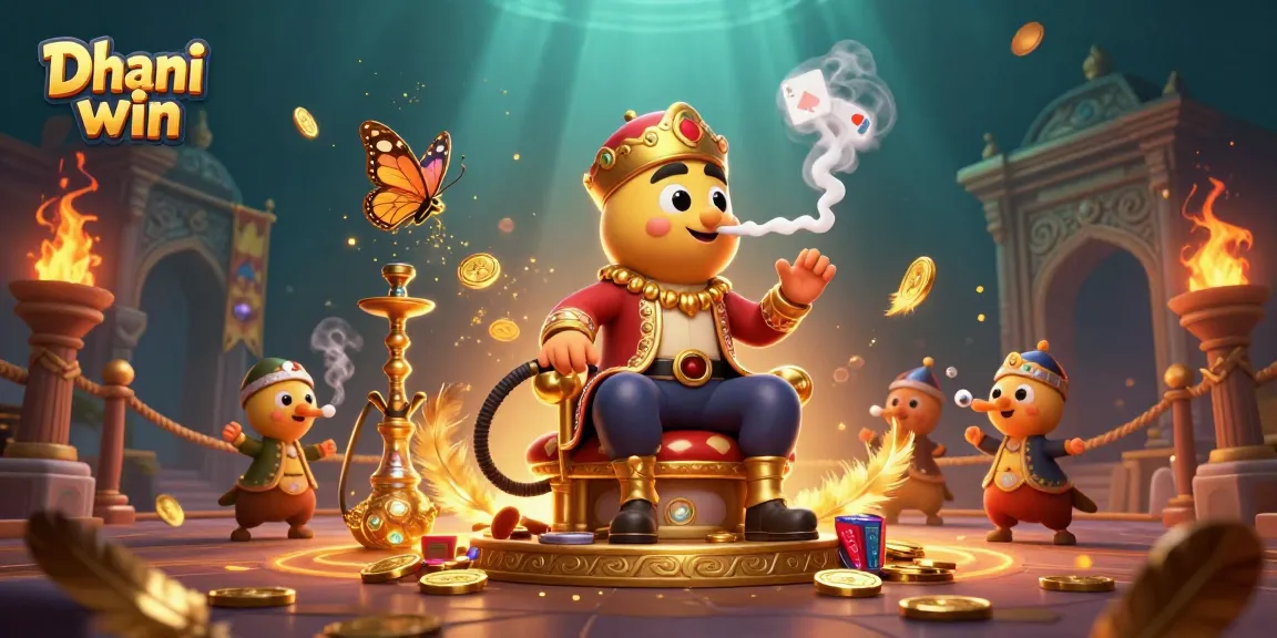 Dhani win: Immerse in the excitement of online gaming with vibrant illustrations of thrilling casino elements.