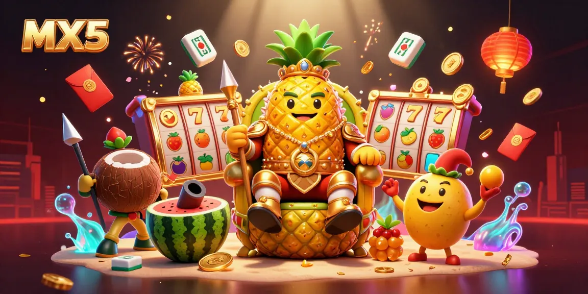 Experience exciting gameplay with MX5 at a colorful casino, featuring unique characters and vibrant game elements.