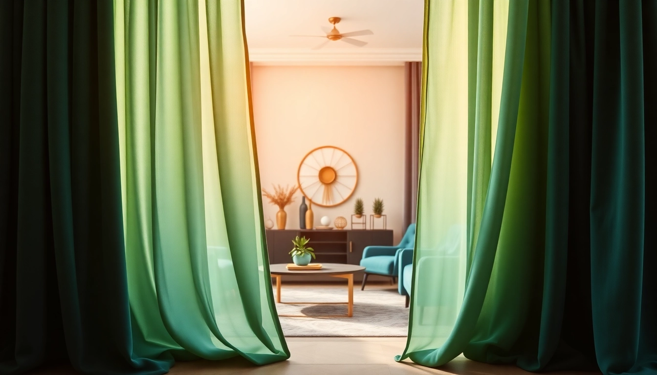 Gordijnen velours in een stijlvolle woonkamer, met luxe texturen en een aantrekkelijke sfeer.