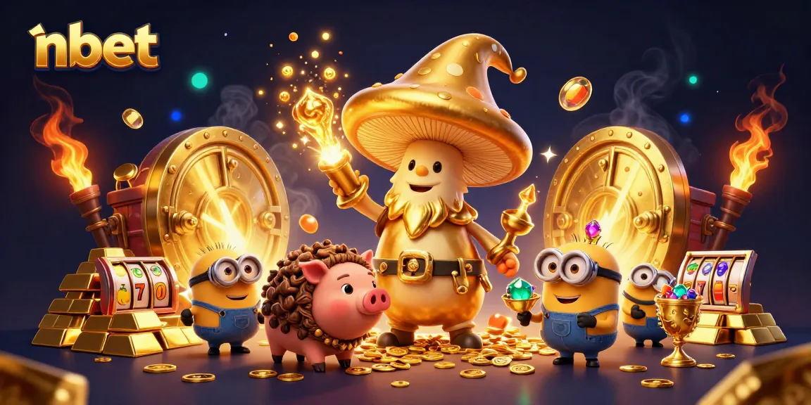 Engage with nbet's enchanting golden casino world featuring magical slot reels and treasures.