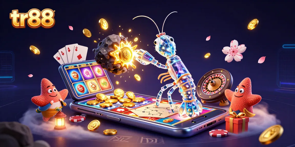 tr88 unleashes excitement with a galactic samurai mantis shrimp striking gold amidst slot game frenzy