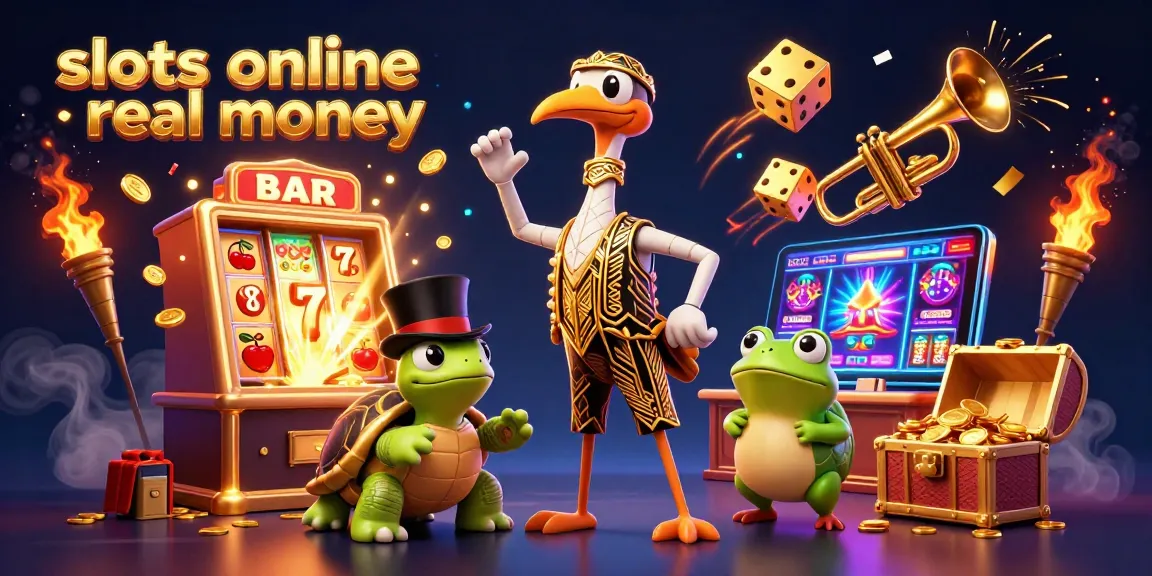 Spin the reels for jackpots in a vibrant slots online real money scene with animated characters and symbols.