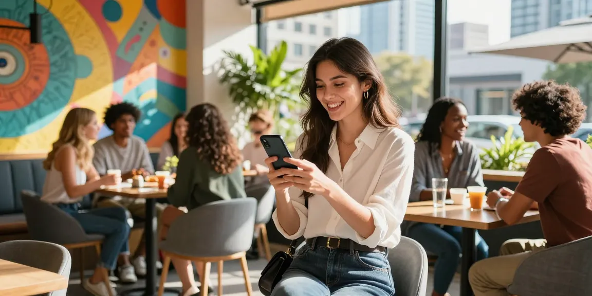 Gái gọi đang trò chuyện sôi nổi cùng bạn bè tại quán cà phê phố thị.