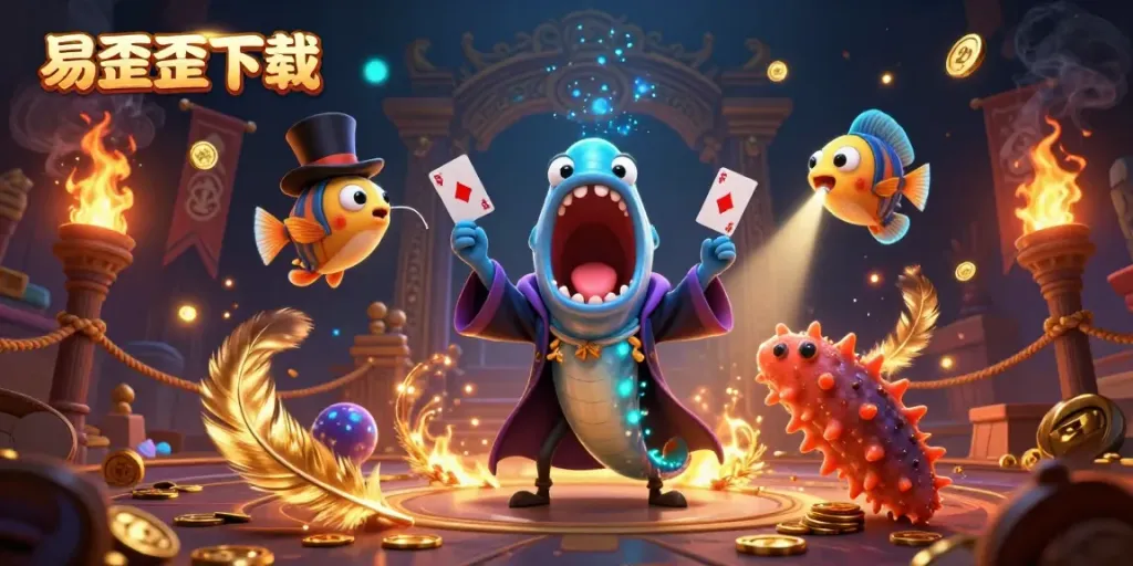Engage in thrilling magic tricks with 易歪歪下载, as an eel and anglerfish delight in an underwater casino.